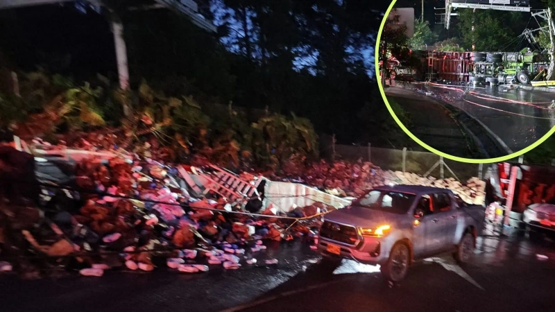 Accidente tractocamión Los Balsos.