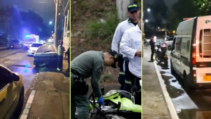 Este collage muestra el momento de la tragedia e inspección en el lugar, tras el ataque con explosivos. Foto: El Tiempo y capturas de video.