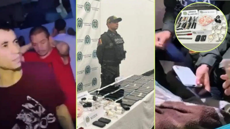 En las 57 celdas del patio 2 de la cárcel Bellavista hallaron 50 celulares, 2 módem de internet y varios cargadores. También encontraron armas cortopunzante y drogas. Fotos: Cortesía