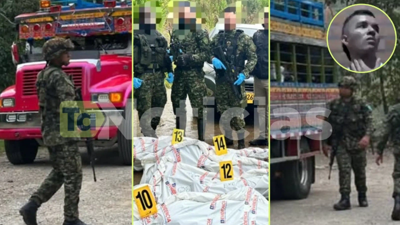 Los presuntos miembros del clan de oriente se movilizaban en una camioneta cuando se toparon con miembros del Gaula Militar. Foto: Cortesía