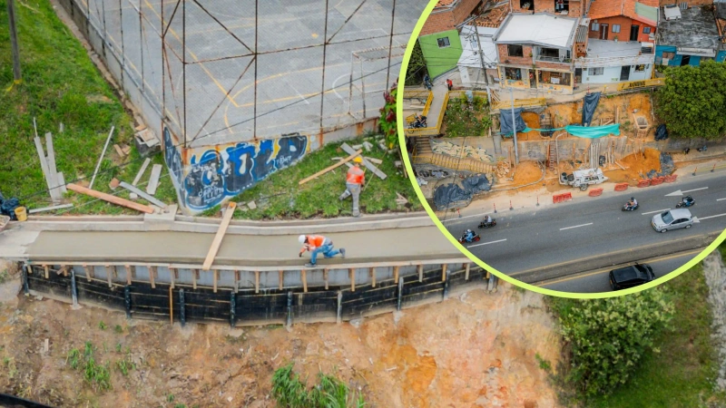 Registro fotográfico de obras de estabilización realizadas en Medellín-