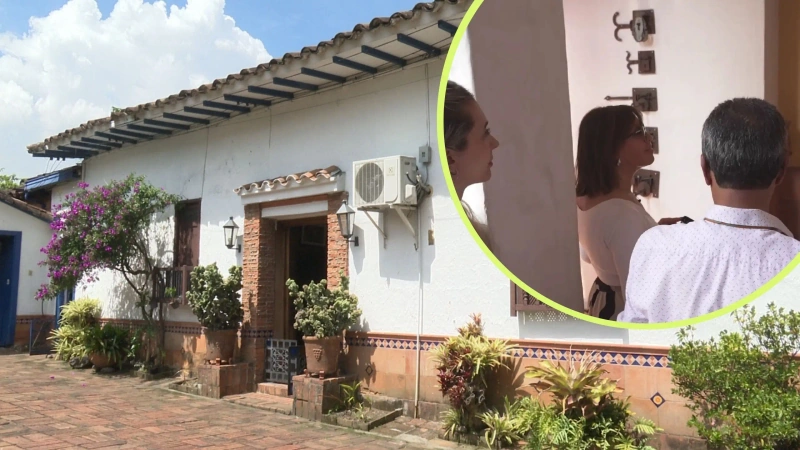 Imágenes de visitantes a la Casa Museo Débora Aranago, en Envigado.