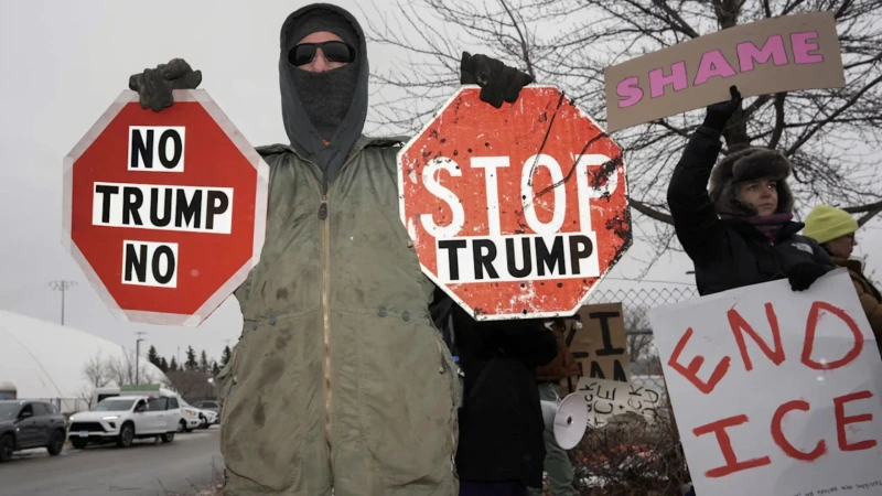 Protestas contra el presidente de los Estados Unidos, Donald Trump. Foto: Cortesía.