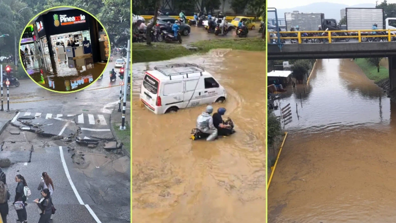 Las fuertes lluvias que se registraron este 28 de enetro provocaron 250 emergencias en la ciudad. El Poblado fue el más afectado. Fotos: Redes sociales