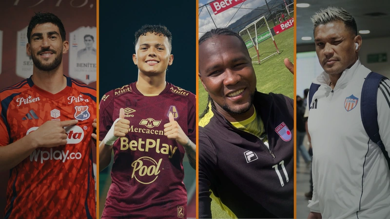 Independiente Medellín, Deportes Tolima, Santa Fe y Junior representarán al país en la Copa Libertadores 2026. Tomado de @DIM_Oficial, @cdtolima, @SantaFe y @JuniorClubSA.
