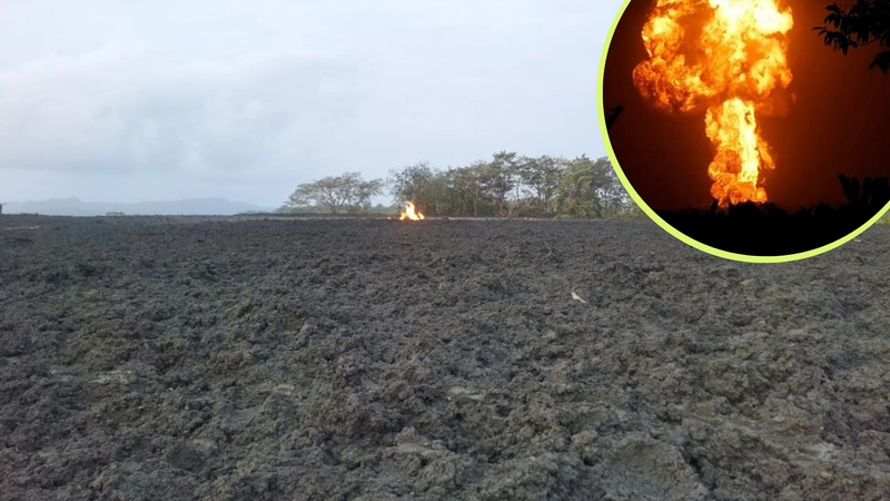 Diapiro de lodo en San Juan de Urabá destruye vía y pone en alerta al municipio