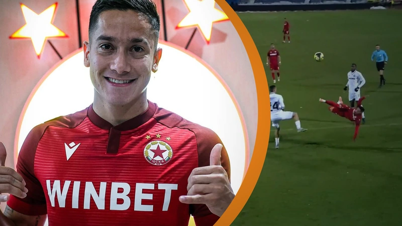 El gol de Alejandro Piedrahíta significó el triunfo de su equipo en la jornada 22 de la Liga de Bulgaria. Tomado de CSKA Sofía.