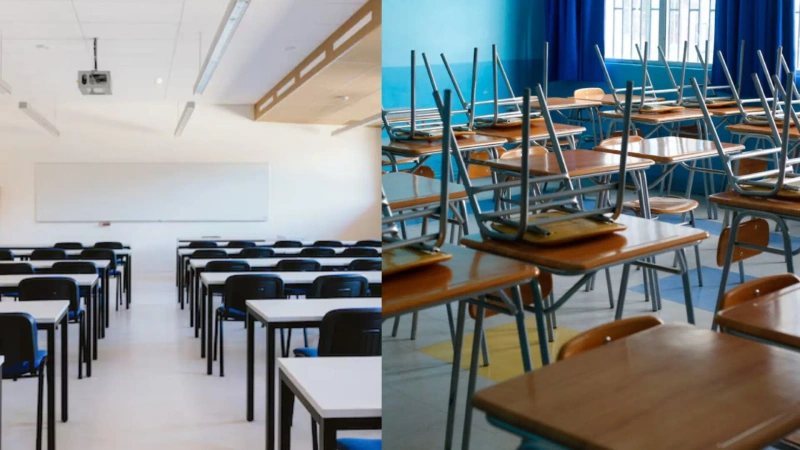 Menos jóvenes en universidades (ver detalle en foto), menos jóvenes en colegios.