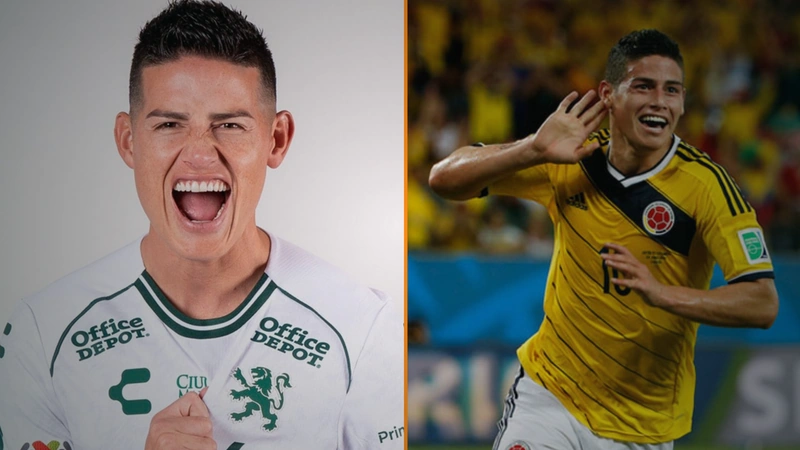 James Rodríguez sigue sin equipo desde que terminó contrato con el Club León. Tomado de regionsurgto.net y Federación Colombiana de Fútbol.