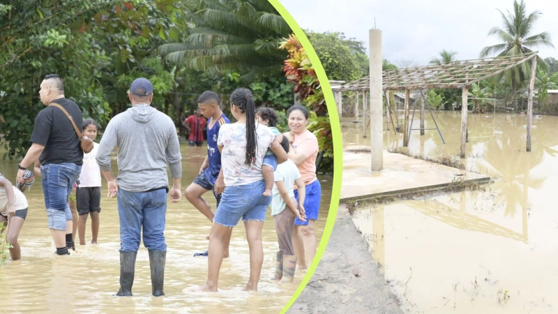Las fuertes lluvias siguen causando graves inundaciones en San Pedro de Urabá. Foto: cortesía.