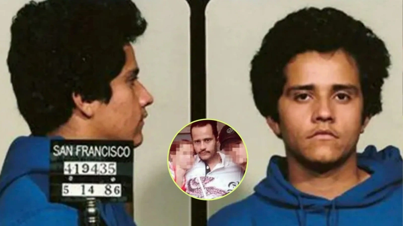 Foto tomada al Mencho en Estados Unidos tras ser arrestado en la década de los 80.