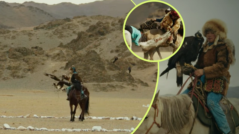 Así se vive el Festival del Águila de Mongolia. Capturas de pantalla del video del Canal de YouTube Lethal Crysis.