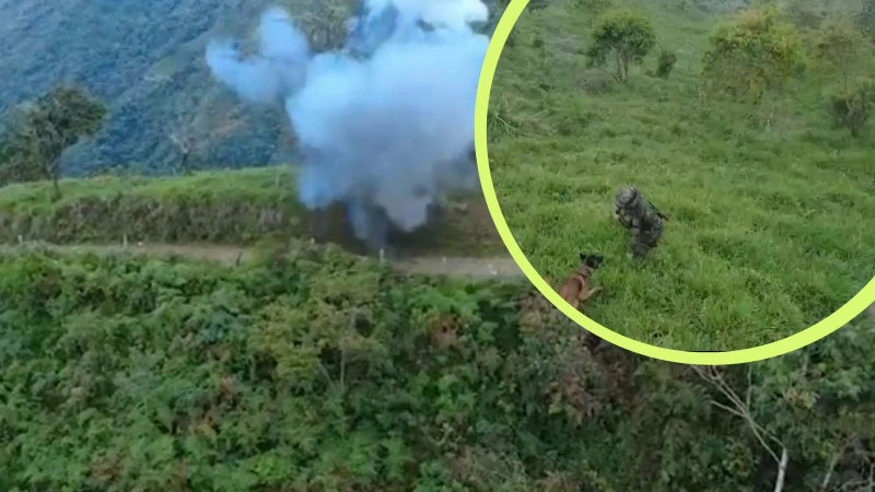 La rápida reacción de las tropas evitó riesgos para los habitantes y para los soldados en la zona. Foto: cortesía.