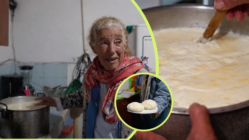 Así transforman la leche recién ordeñada en uno de los alimentos más representativos de la región Fotos: captura de pantalla programa Rutas