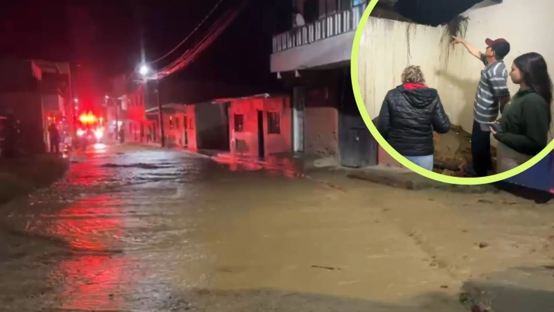 Emergencias por lluvias dejan casas colapsadas e inundaciones en Urrao. Foto: Cortesía.