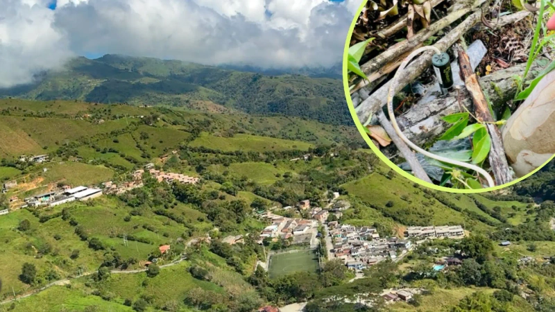 Los militares han encontrado varios artefactos explosivos sembrados en los caminos veredales de Briceño. Comunidad tiene la orden de evitar que el Ejército los destruya. Foto: Cortesía