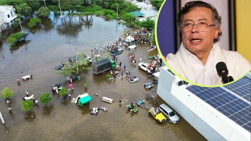 El presidente Petro propone atender las graves inundaciones por la ola invernal en el país con el recaudo de la nueva emergencia económica. Foto: cortesía.
