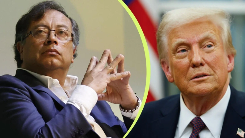 Presidente de Colombia, Gustavo Petro, y Presidente de Estados Unidos, Donald Trump. Foto: cortesía.