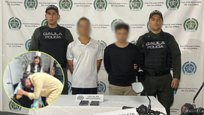 Los dos capturados habrían sometido a la mujer a malos tratos y amenazaban con asesinarla. Foto: Cortesía