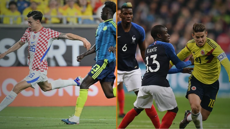 Colombia volverá a enfrentar a una selección del viejo continente este domingo, ante Francia. Tomado de selección Croacia y AFP.