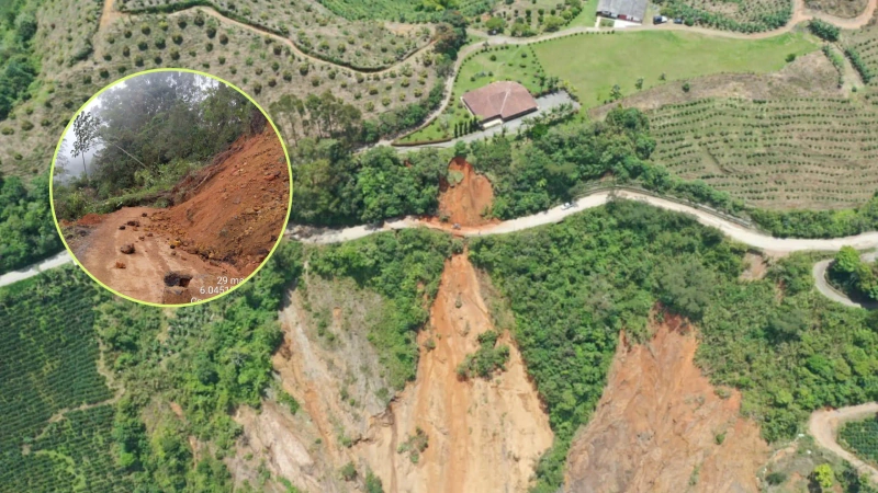 Vía Concordia – Betulia sigue cerrada por falla geológica y alto riesgo