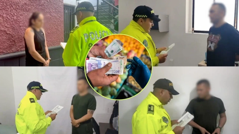 Fiscalía acusa a cinco expatrulleros de la Policía por exigir dinero a comerciantes del sector El Hueco en Medellín. Foto: Cortesía.
