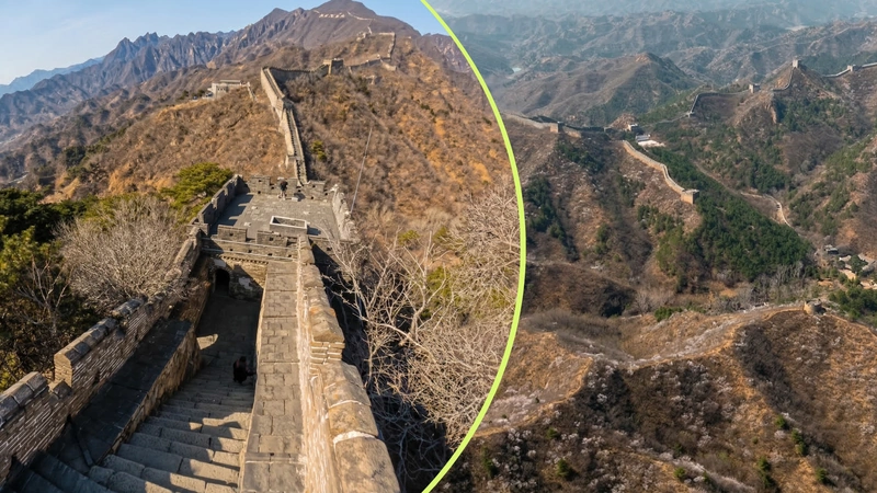Así es la mezcla con la que construyeron una de las maravillas del mundo. Capturas de pantalla del canal de Mariel de Viaje. Imágenes mejoradas con inteligencia artificial.