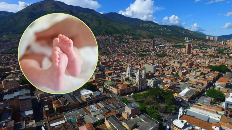 Autoridades investigan el hallazgo de un neonato sin vida en Bello. Foto: Cortesía.