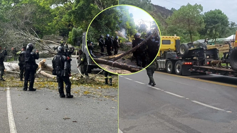 Previo a Semana Santa persisten los bloqueos en la vía que comunica a Medellín con la Costa Atlántica. Foto: cortesía.