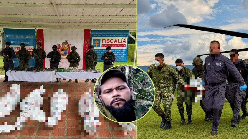 En el operativo murió alias ‘Ramiro’, considerado uno de los principales líderes de esta estructura ilegal en el norte de Antioquia. Foto: cortesía.