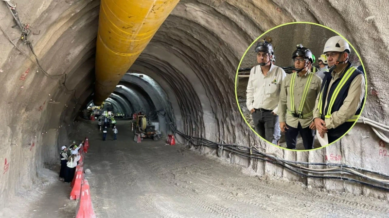 Túnel Seminario 2 alcanza 104 metros de excavación y supera la ruta crítica de la segunda fase del Túnel de Oriente en el departamento. Foto: Gobernación de Antioquia.
