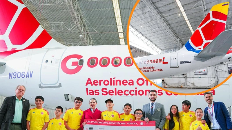 La aerolínea informó que el avión de la selección Colombia también estará a disposición de los aficionados. Tomado de Avianca.