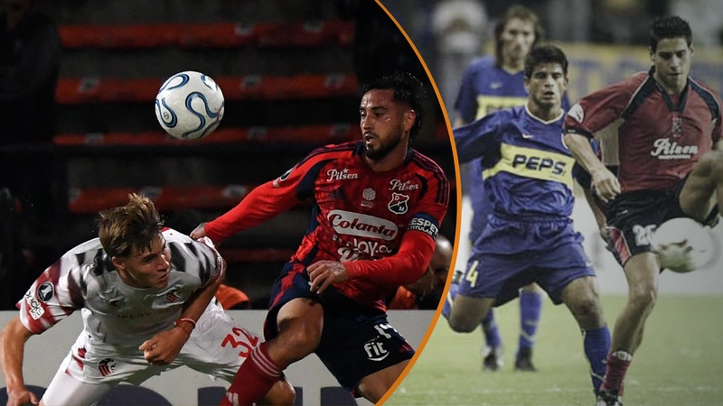 DIM y Estudiantes igualaron a un tanto en el primer partido del Grupo A de la Copa Libertadores 2026. Tomado de CONMEBOL y X.
