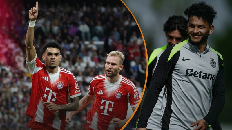 Bayern Múnich, con gol de Luis Díaz, se llevó la ventaja de 2-1 para el juego de vuelta. Por su parte, Sporting cayó sobre la hora en Lisboa. Imágenes de @FCBayernES y @SportingCP.
