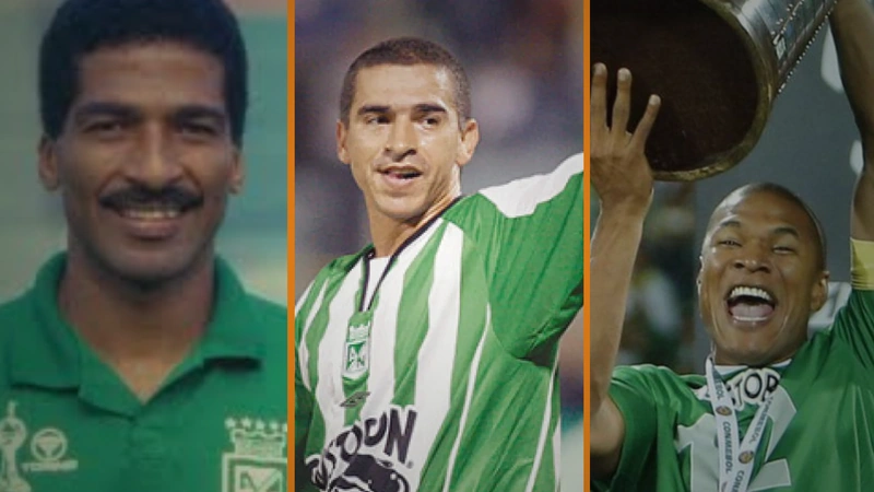 Entre las décadas de los 70´s y 90's se mantuvo la tendencia de los futbolistas con más presencias en el verde paisa. Tomado de Atlético Nacional y EFE.