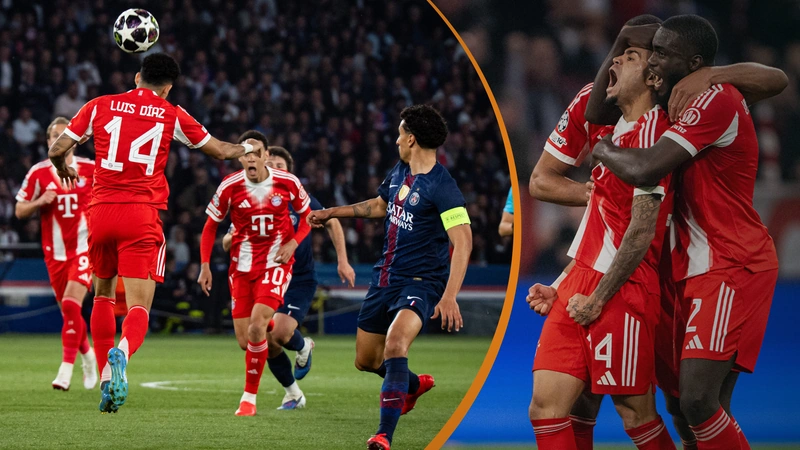 Luis Díaz conviritó el cuarto gol de su equipo para dejar la serie abierta de cara al partido de vuelta. Tomado de @FCBayern.