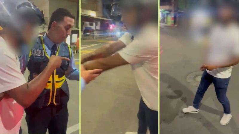 De acuerdo con el informe oficial, el conductor tuvo una reacción violenta tras la intervención de las autoridades. Foto: cortesía.