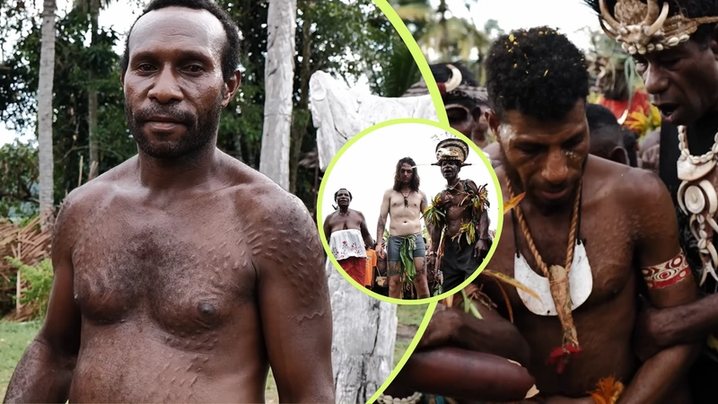 Así es el ritual doloroso de la tribu de los hombres cocodrilo. Captura de pantalla del video de YouTube del canal de YouTube de Lethal Crysis.