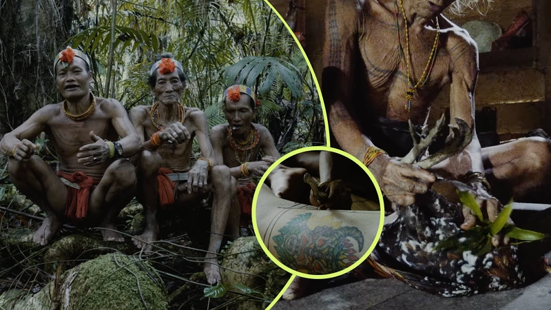 Estas son las costumbres de la tribu Mentawai. Capturas de pantalla del video del canal de YouTube de Lethal Crysis.