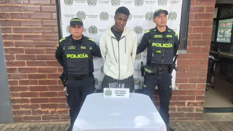 Captura de Deyver Corrales Rentería, uno de los hombres más buscados por delitos contra niñas y mujeres en el departamento. Foto: cortesía