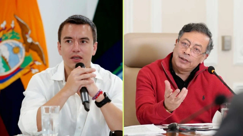 La tensión diplomática y comercial entre ambos países aumenta, en medio del cruce de acusaciones entre Gustavo Petro y Daniel Noboa. Foto: cortesía