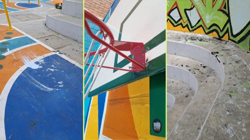 Este lugar había pasado de ser un terreno abandonado a convertirse en un punto de encuentro para niños y familias del sector. Foto: Cortesía