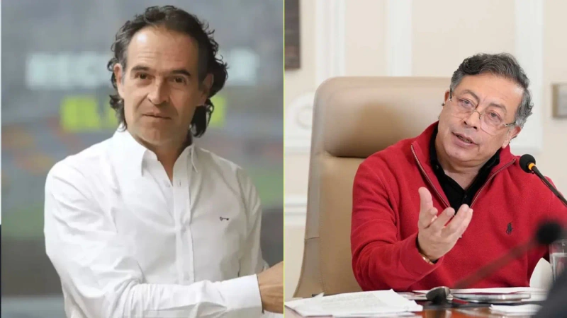 Sigue el rifirrafe entre el alcalde de Medellín, Federico Gutiérrez, y el presidente, Gustavo Petro, por el lanzamiento de libro del M-19. Fotos: cortesía