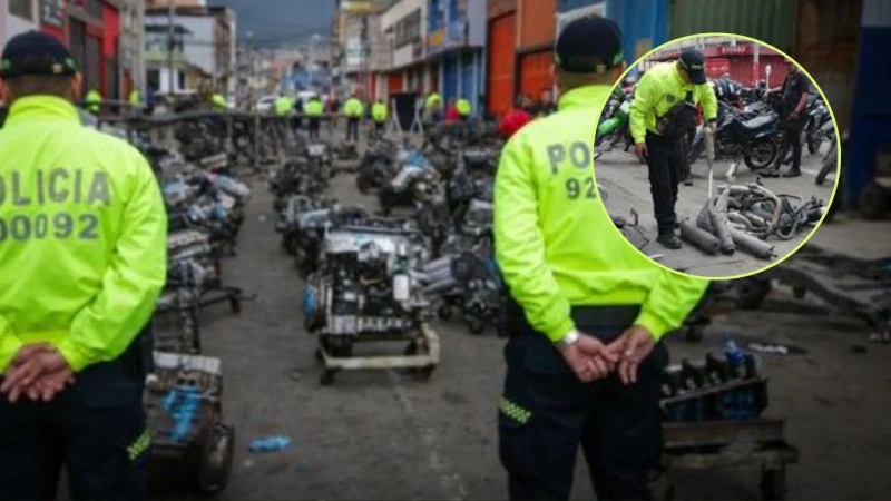 Menos robos de motos y carros, pero más saqueo de autopartes en Medellín.