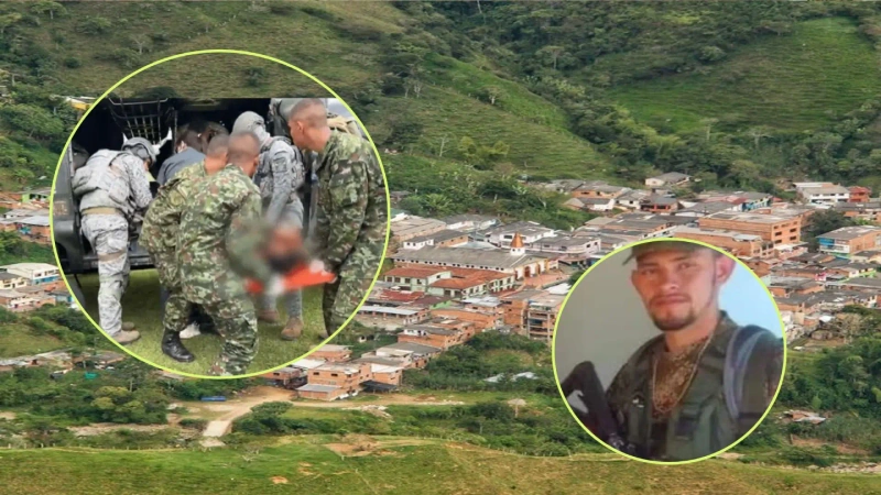 Tres soldados resultaron heridos tras un ataque con drones en Briceño, Antioquia, en medio de combates contra el frente 36 de las disidencias de las Farc liderado por alias 'Primo Gay'. Foto: Cortesía.