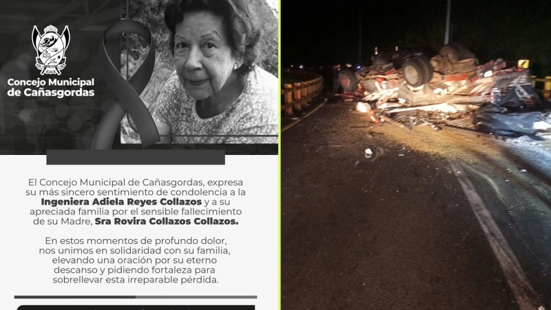 El conductor no pudo disminuir la velocidad y acabó impactando a varios vehículos. Foto: cortesía