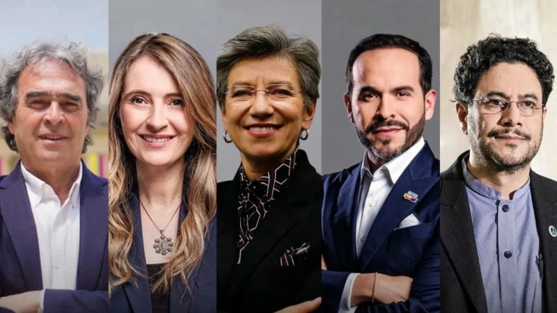 La alianza "Antioquia Vota por Colombia" extendió la invitación al debate a los candidatos Sergio Fajardo, Paloma Valencia, Claudia López, Abelardo de la Espriella e Iván Cepeda. Foto: composición Teleantioquia