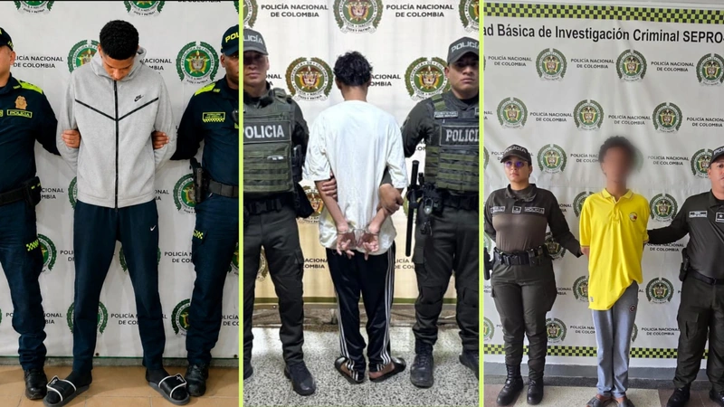 La Policía captura a tres hombres en Urabá y Medellín por homicidio. Foto: cortesía.