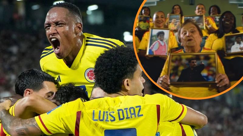 La publicidad hace alusión al mes de las madres, dando indicio de los futbolistas colombianos que podrían estar en la cita orbital. Tomado de AP y screenshot.