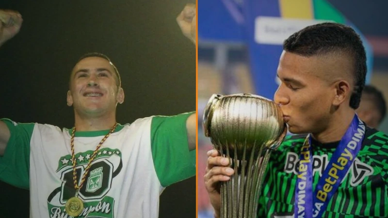 David Ospina y Kevin Mier, arqueros campeónes con Nacional. Fotos: redes sociales y Dimayor.